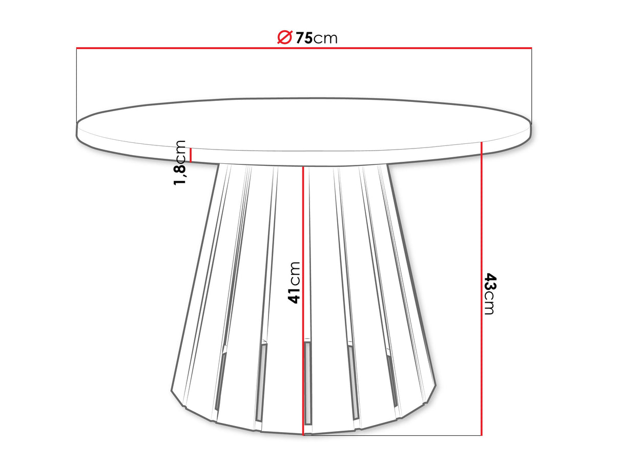 Dohányzóasztal CIRCOLO, Szín: Fekete