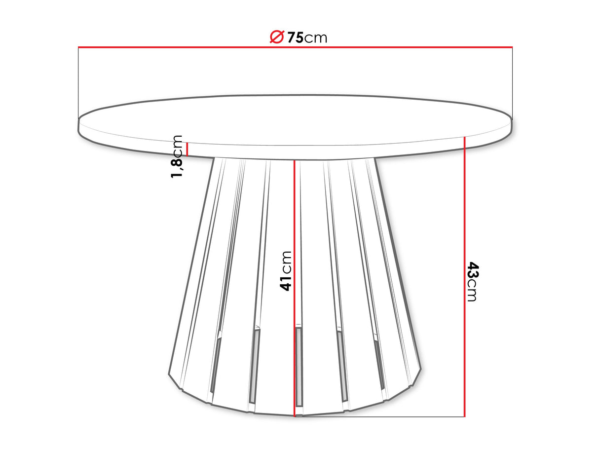 Dohányzóasztal CIRCOLO, Szín: Kasmír + Barna