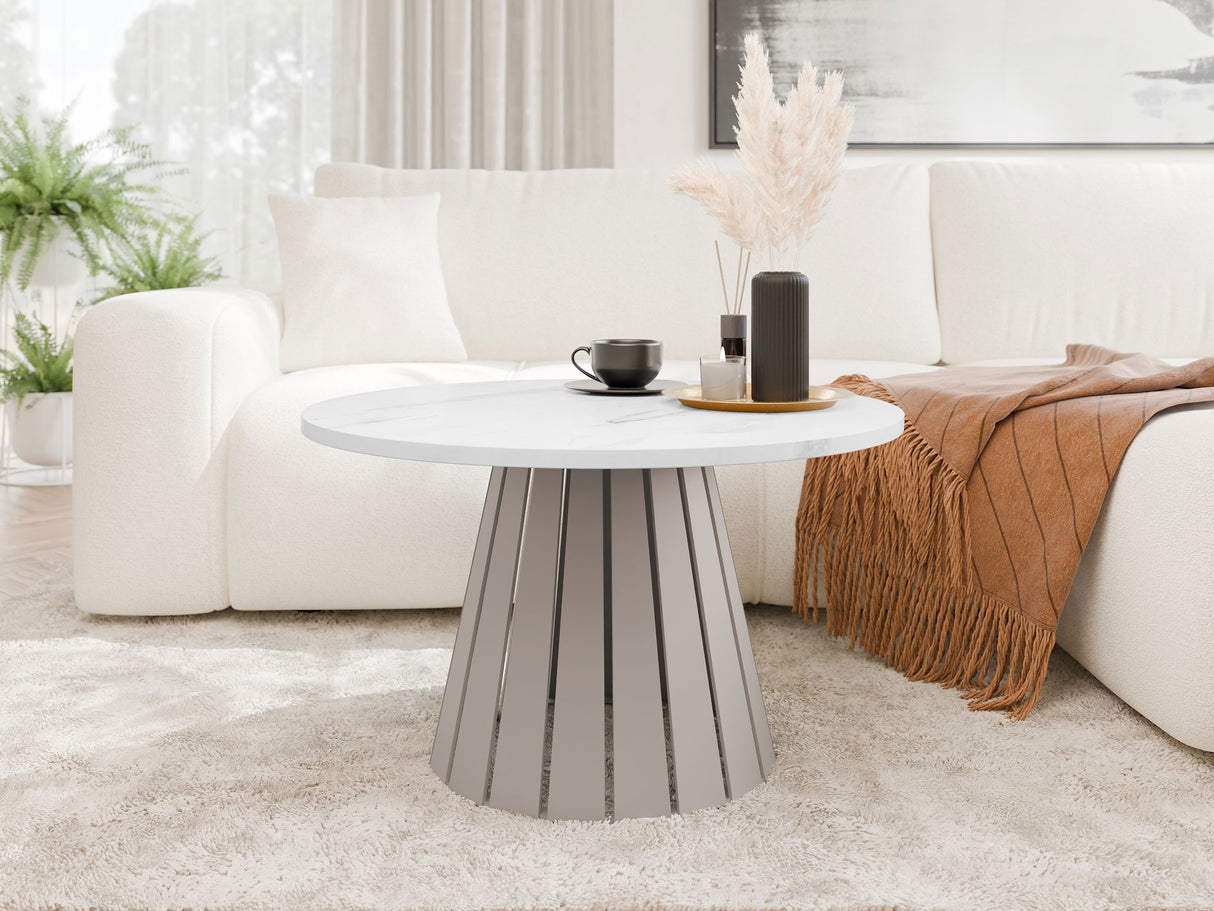 Dohányzóasztal CIRCOLO, Szín: Kasmír + Fehér márvány