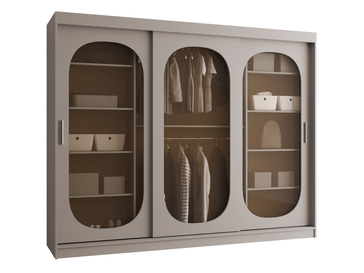 Gardróbszekrény Szafa 250 BAHRAJN, Szín: Kasmír, Fiókok: Nem, Led világítás: Nem