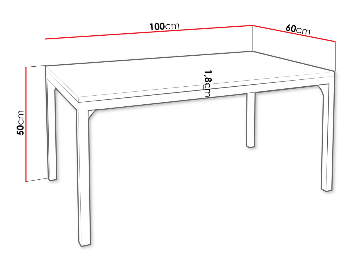Dohányzóasztal Stolik kawowy MOCCA 1, Szín: Fekete