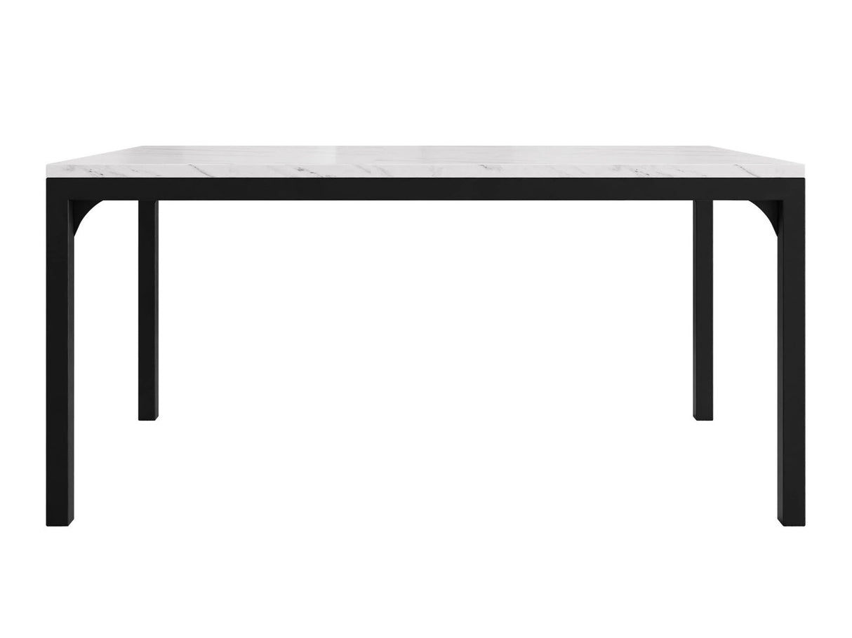 Dohányzóasztal Stolik kawowy MOCCA 1, Szín: Fehér márvány + Fekete