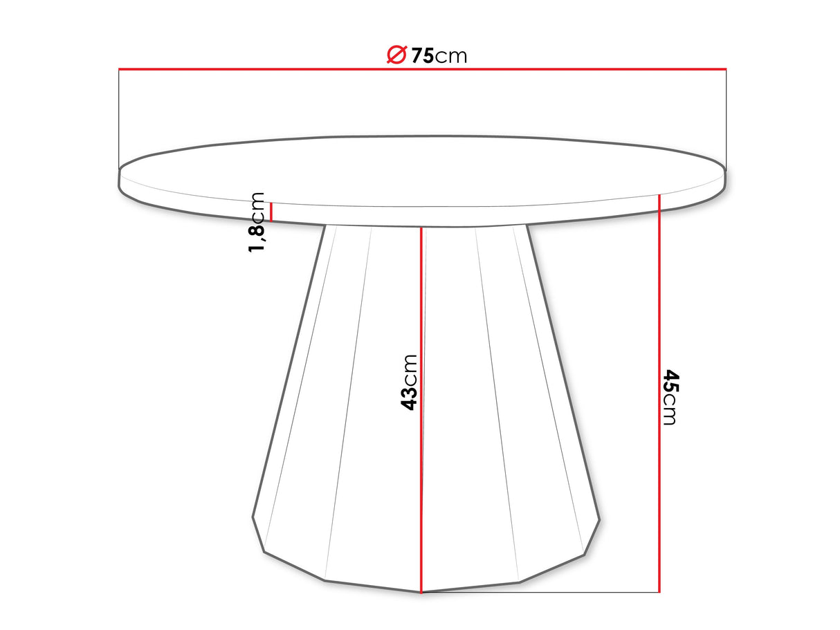 Dohányzóasztal ELIPSE, Szín: Fekete + Tölgy