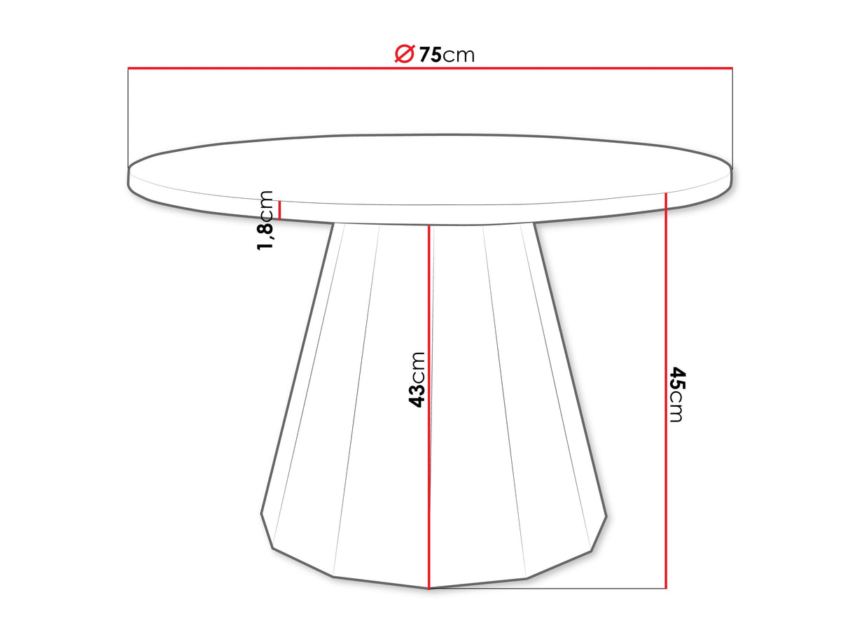 Dohányzóasztal ELIPSE, Szín: Fekete + Szürke
