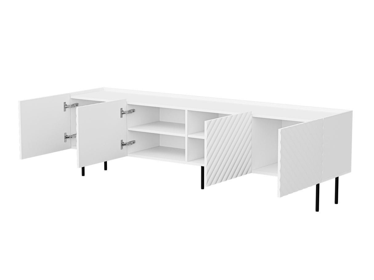 TV-állvány Szafka RTV LUCCA 200 4D, Szín: Fehér