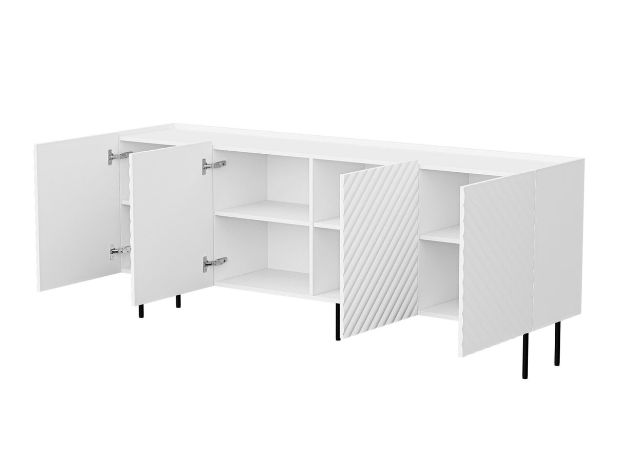 Szekrény Komoda LUCCA 200 4D, Szín: Fekete