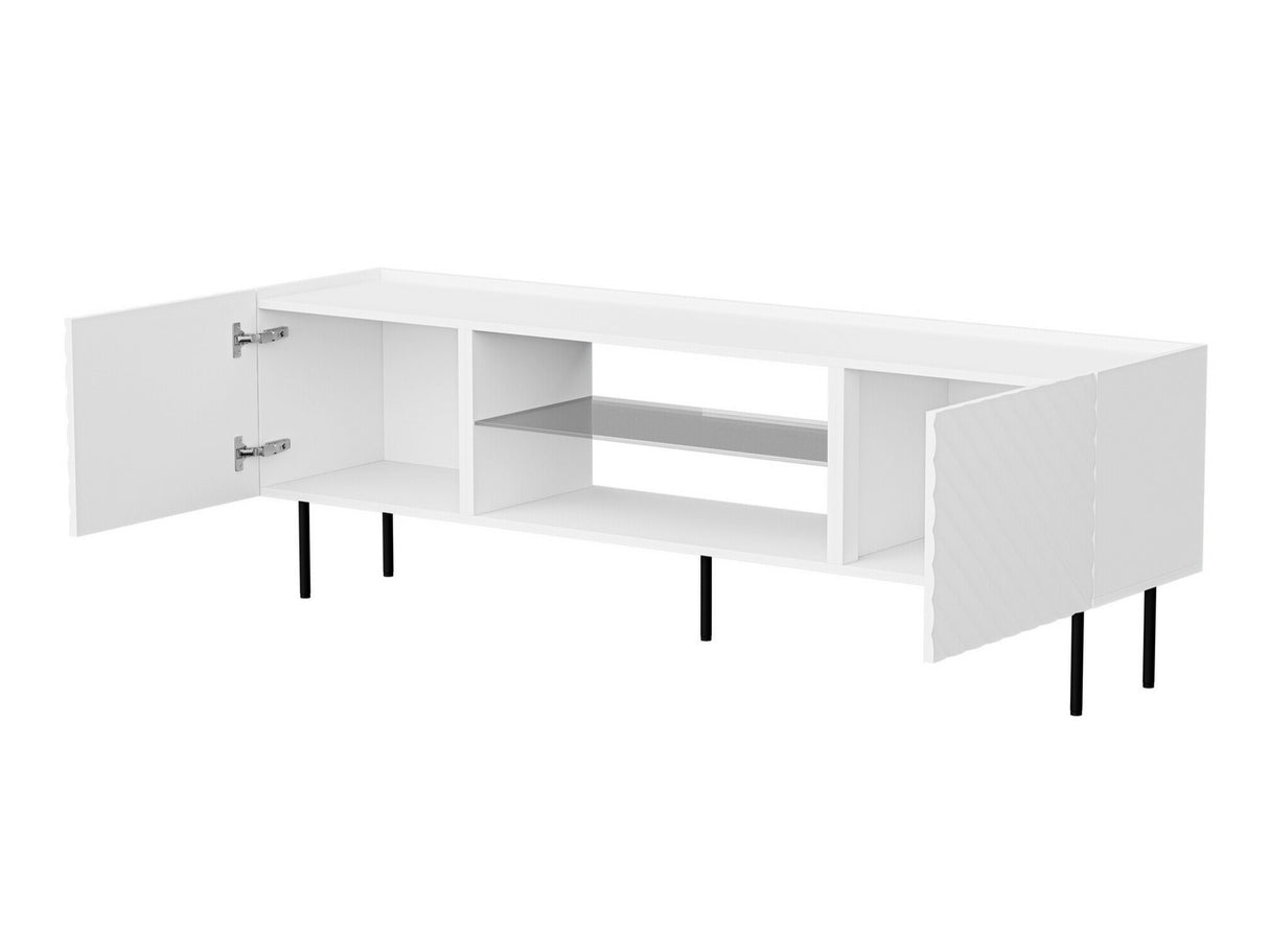 TV-állvány Szafka RTV LUCCA 180 2D EF, Szín: Fehér