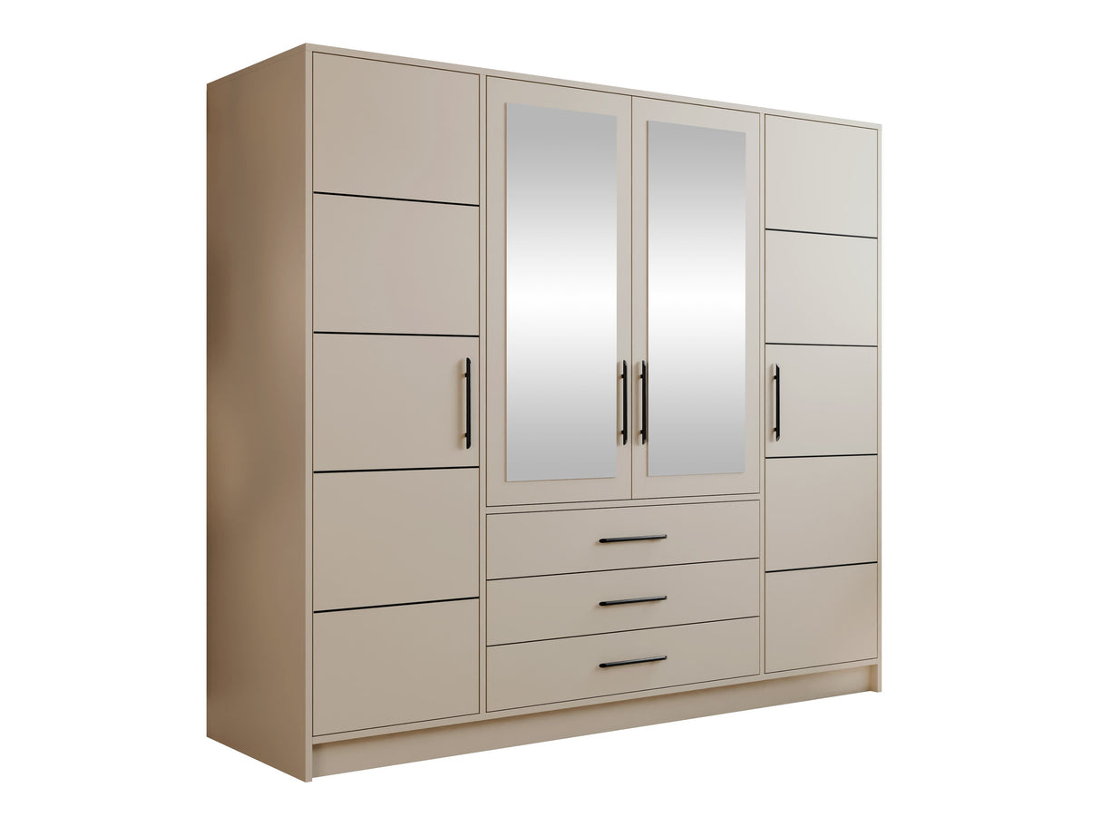 Gardróbszekrény Szafa BALI D4 Kaszmir/Lustro