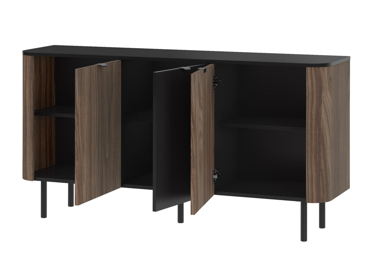 Nappali szett Meble PERO I Czarny/Orzech