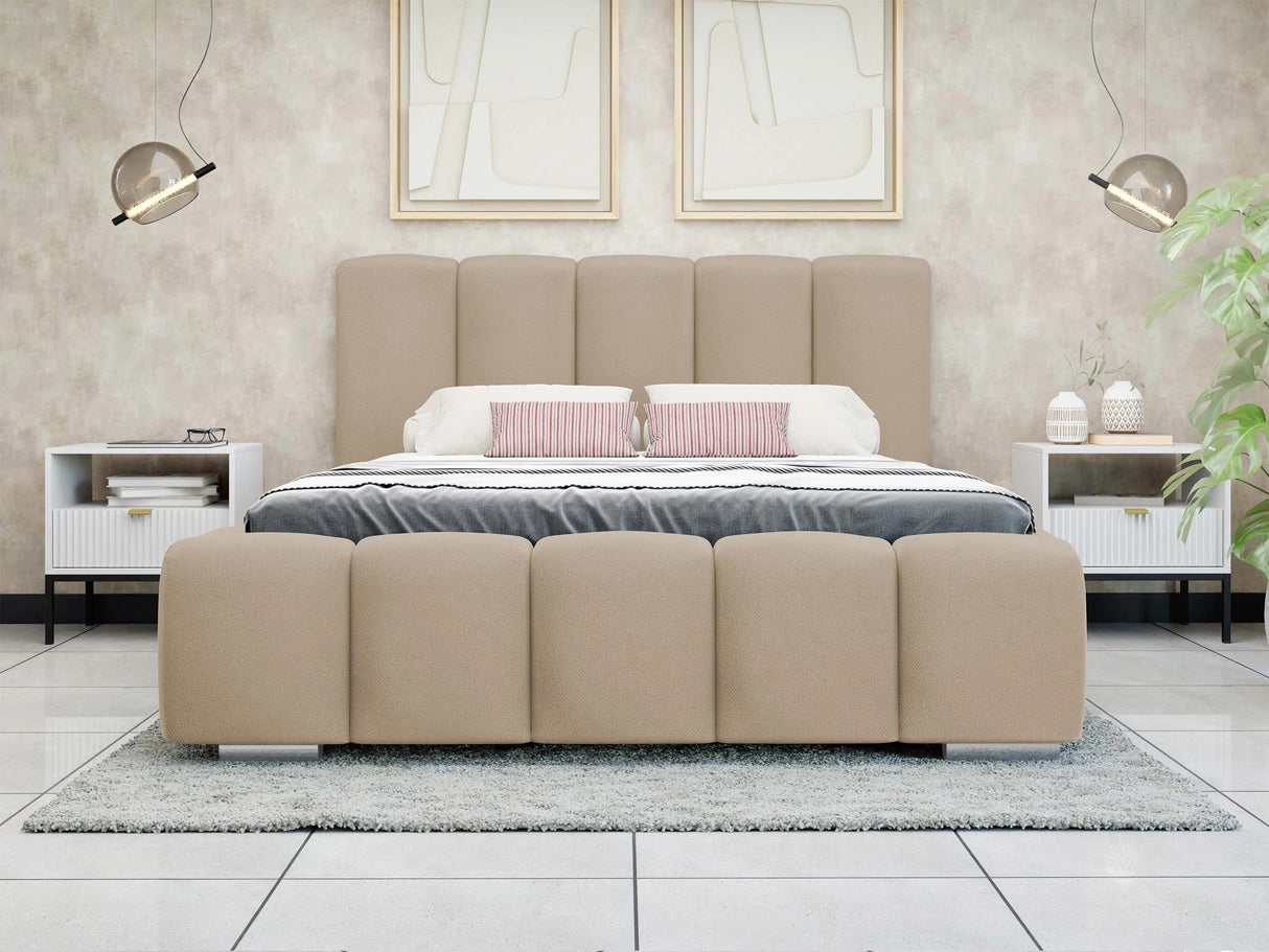 Ágy Łóżko tapicerowane WIZKO, Szín: Paros 02, Alvó felület mérete: 160 x 200 cm