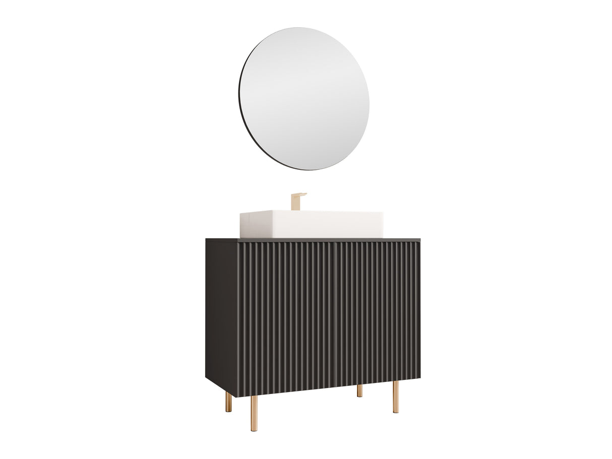 Fürdőszoba garnitúra NUBIA I, Szín: Fekete, Mosdókagyló: Igen