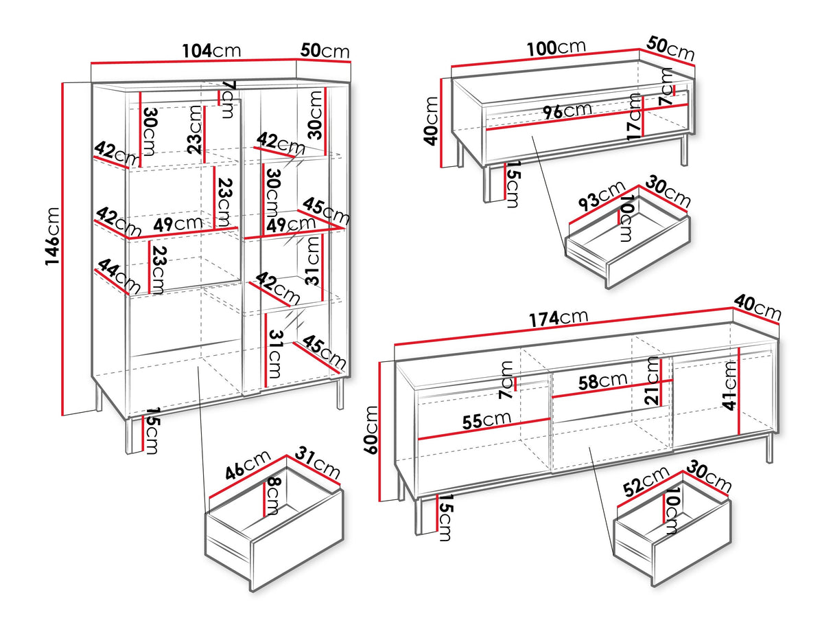 Nappali szett Meble OZMI V, Szín: Kasmír