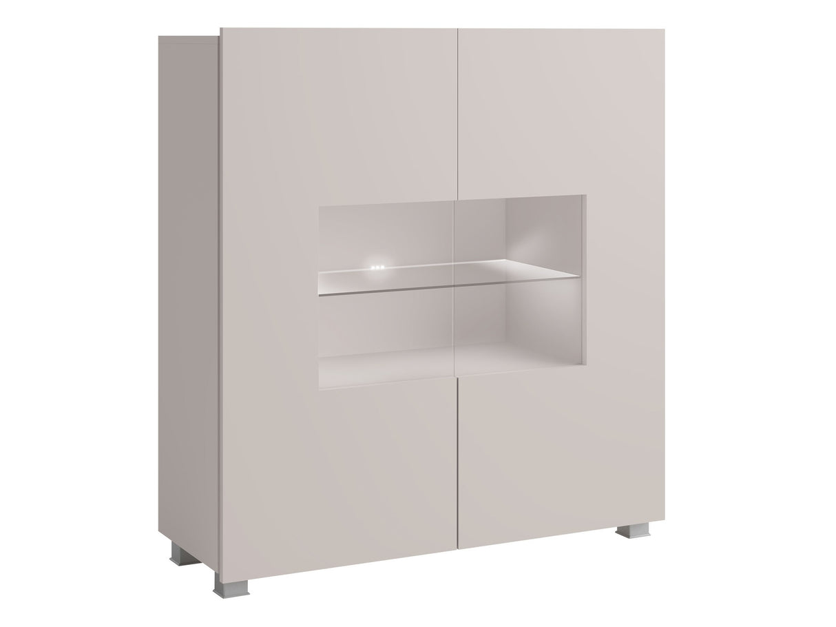 Szekrény Calabrini (Bralani BR01), Led világítás: Igen fehér, Szín: Kasmír