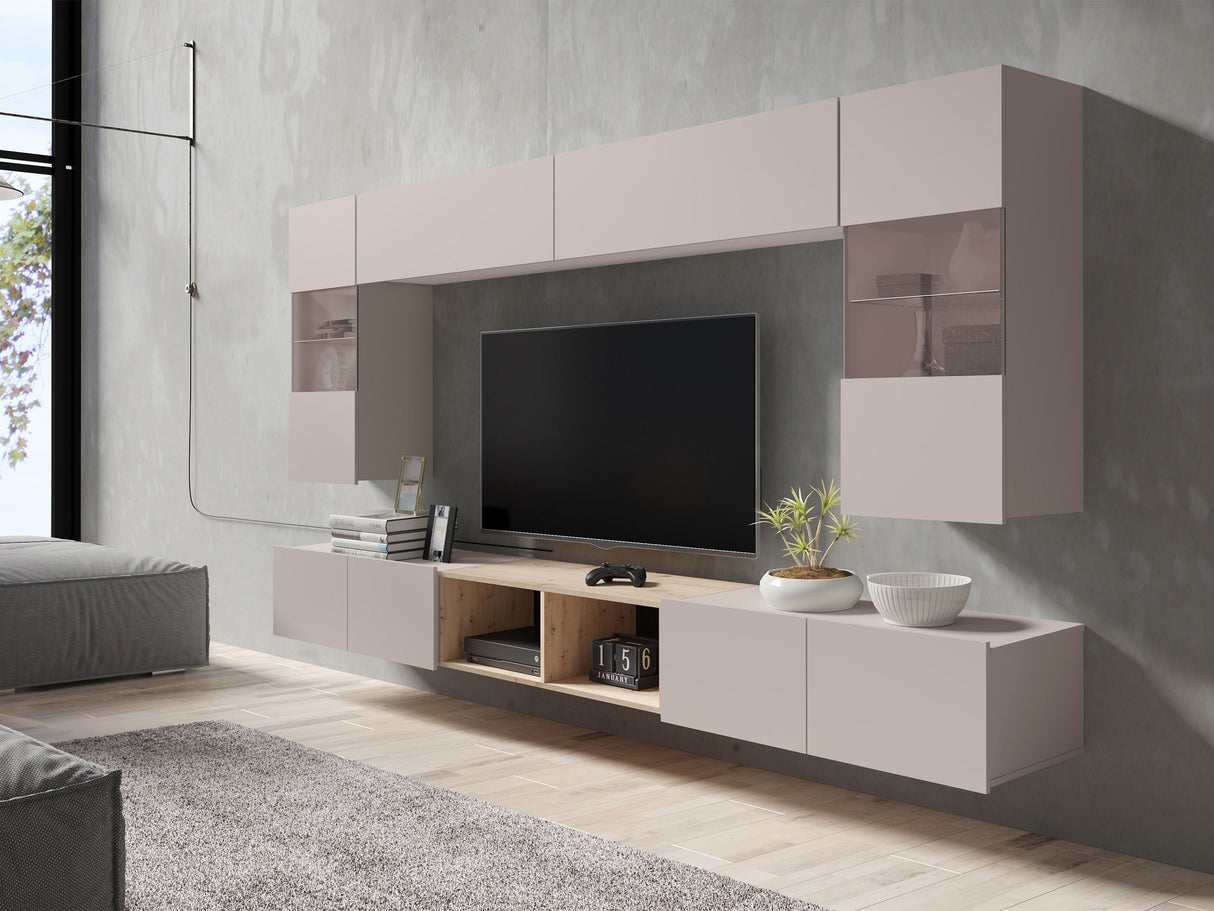 Fali szekrény Calabrini (Bralani BR05), Szín: Kasmír, Led világítás: Nem