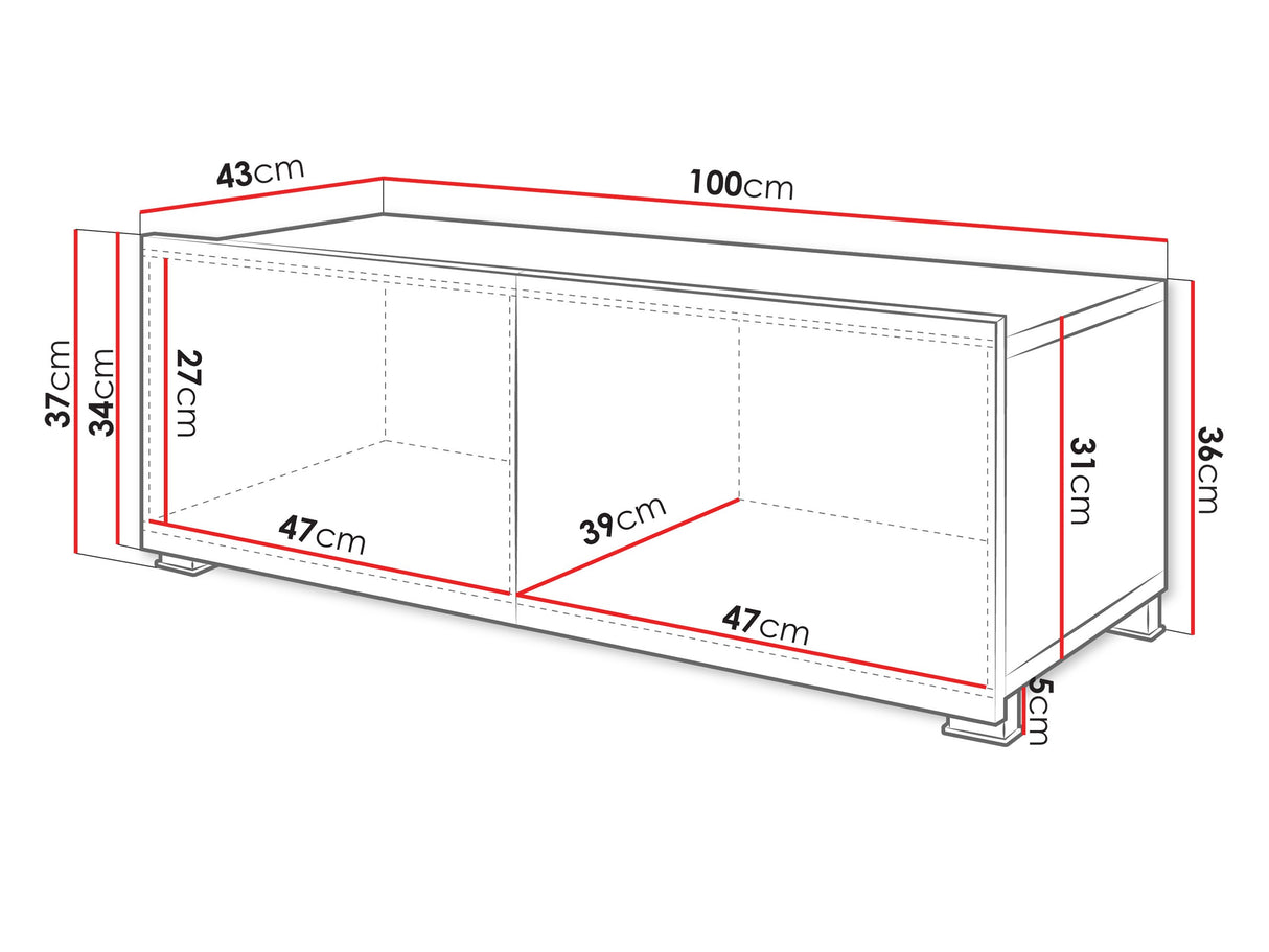 TV-állvány Calabrini 100 (Bralani BR03), Szín: Kasmír