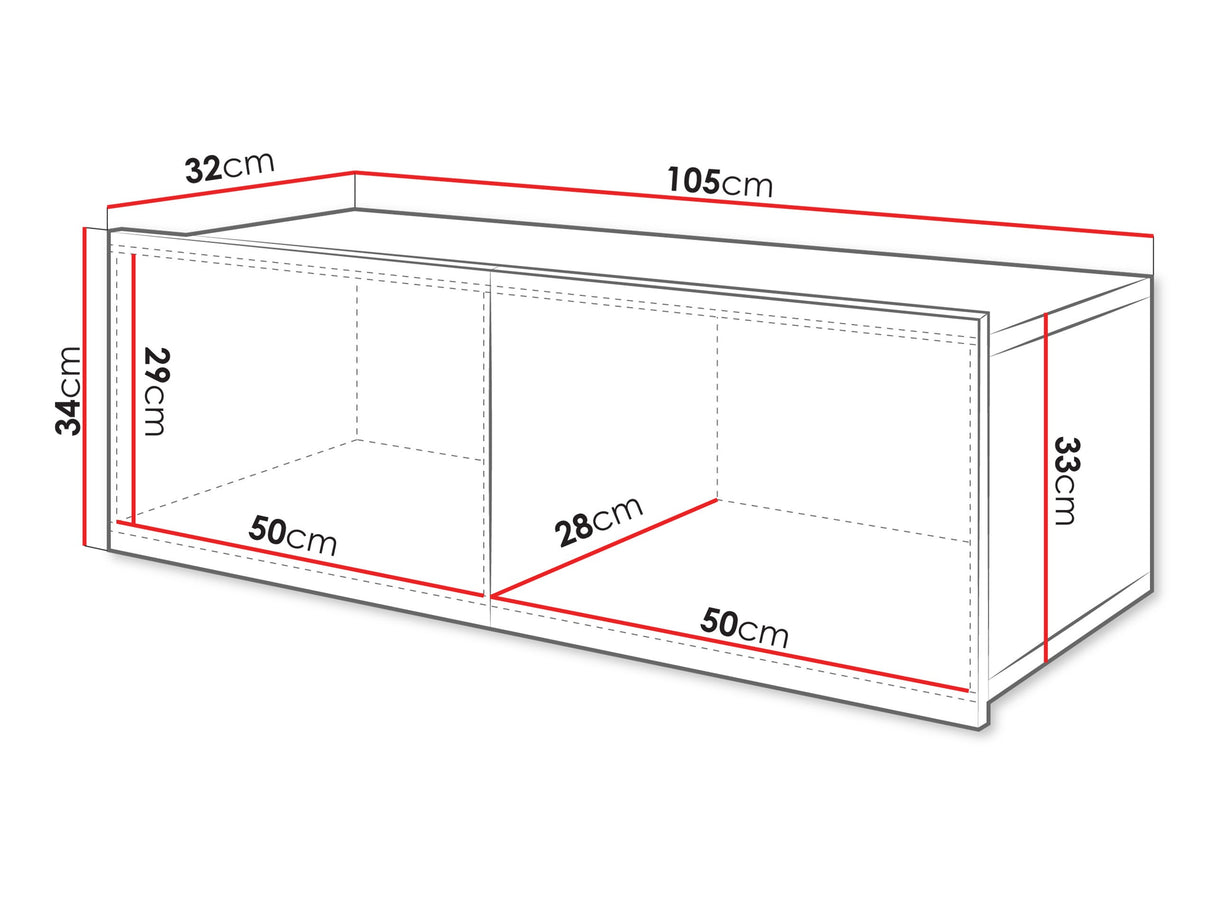 Fali szekrény Calabrini (Bralani BR02), Szín: Kasmír