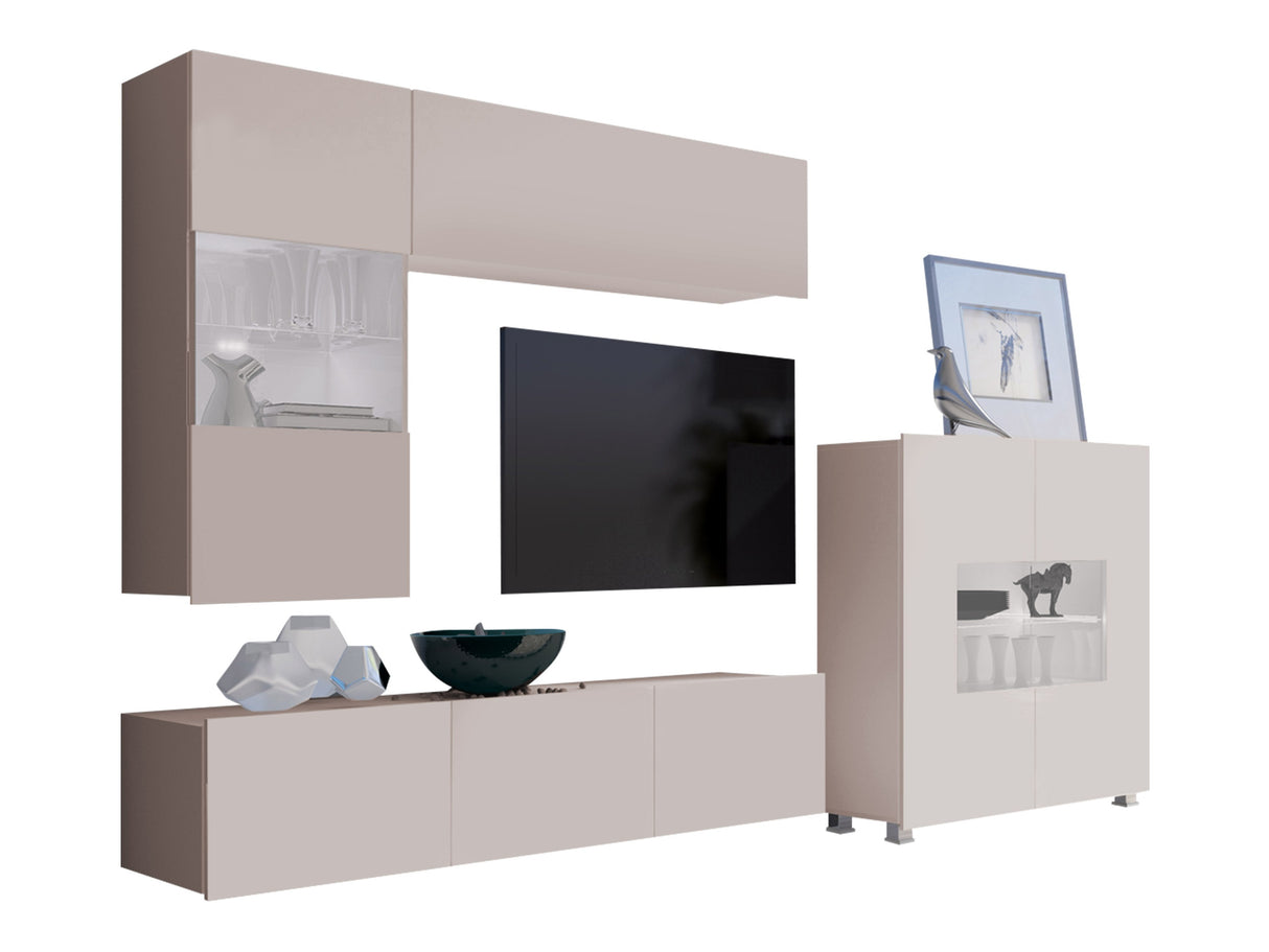 Nappali szett Calabrini (Bralani III), Led világítás: Igen fehér, Szín: Kasmír