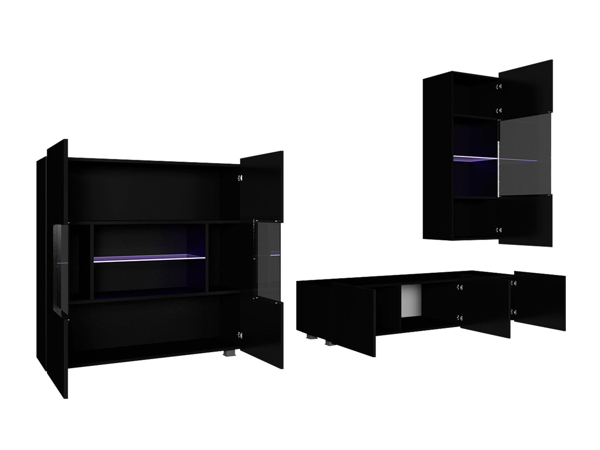 Nappali szett Calabrini (Bralani VII), Szín: Kasmír, Led világítás: Ez kék