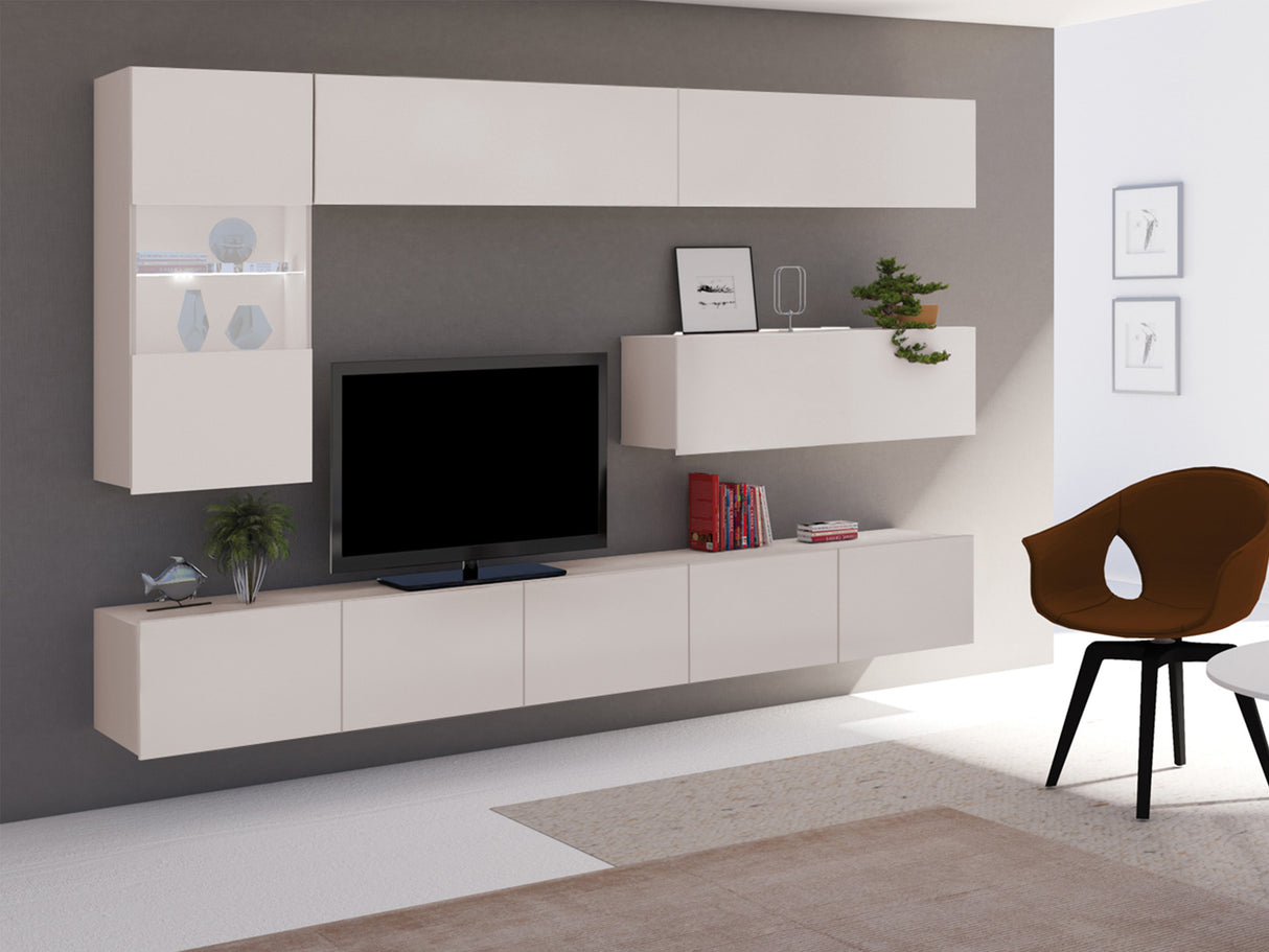 Nappali szett Calabrini (Bralani IV), Led világítás: Igen fehér, Szín: Kasmír