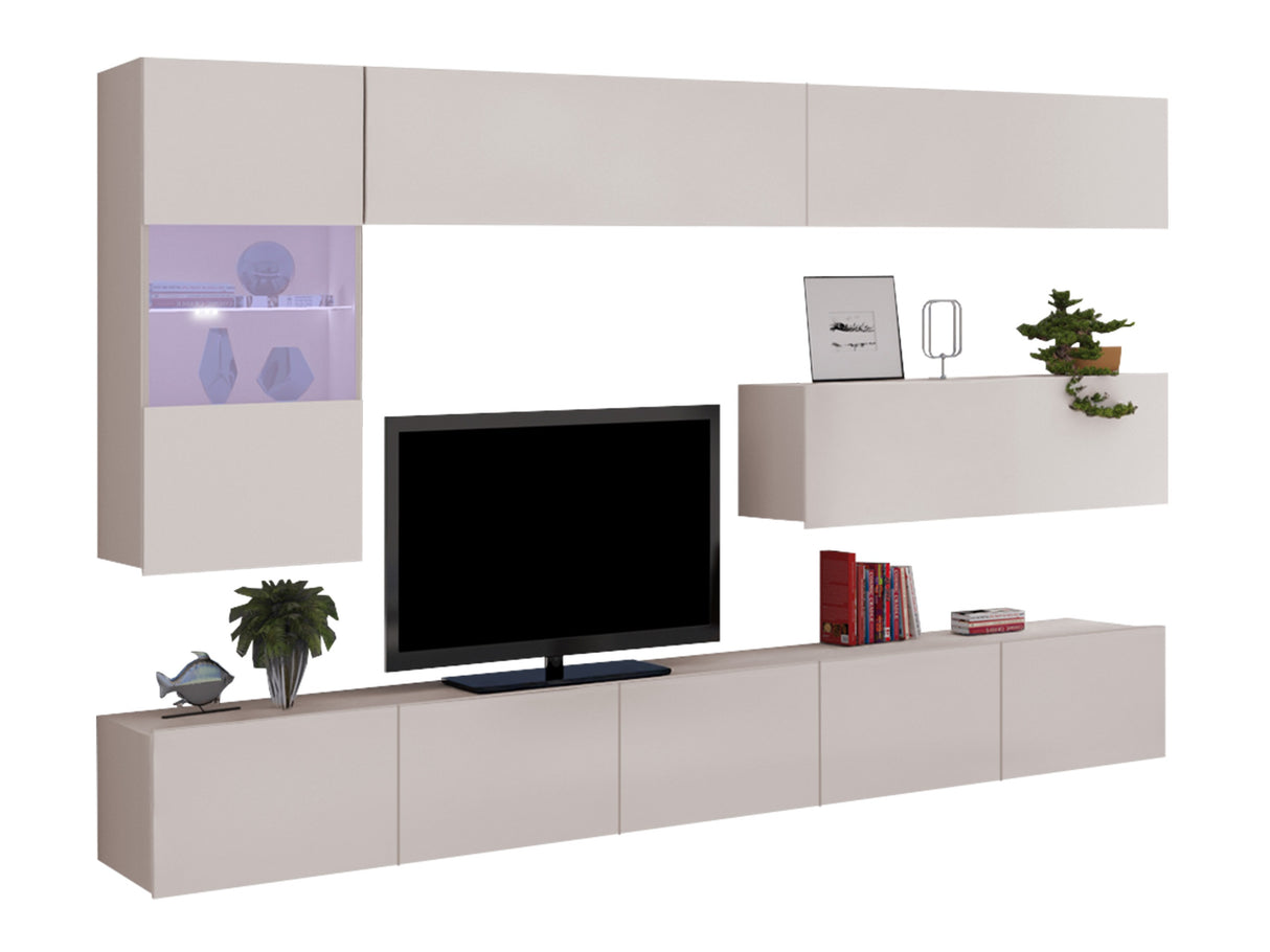 Nappali szett Calabrini (Bralani IV), Led világítás: Ez kék, Szín: Kasmír