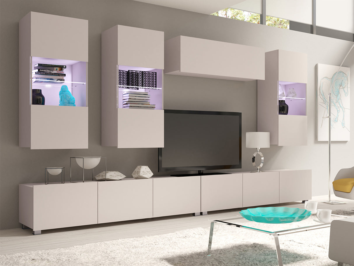 Nappali szett Calabrini (Bralani V), Szín: Kasmír, Led világítás: Ez kék