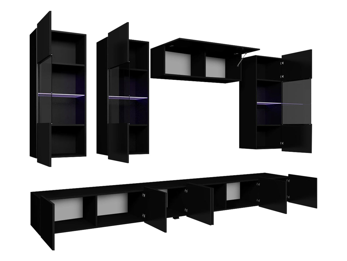 Nappali szett Calabrini (Bralani V), Szín: Kasmír, Led világítás: Ez kék