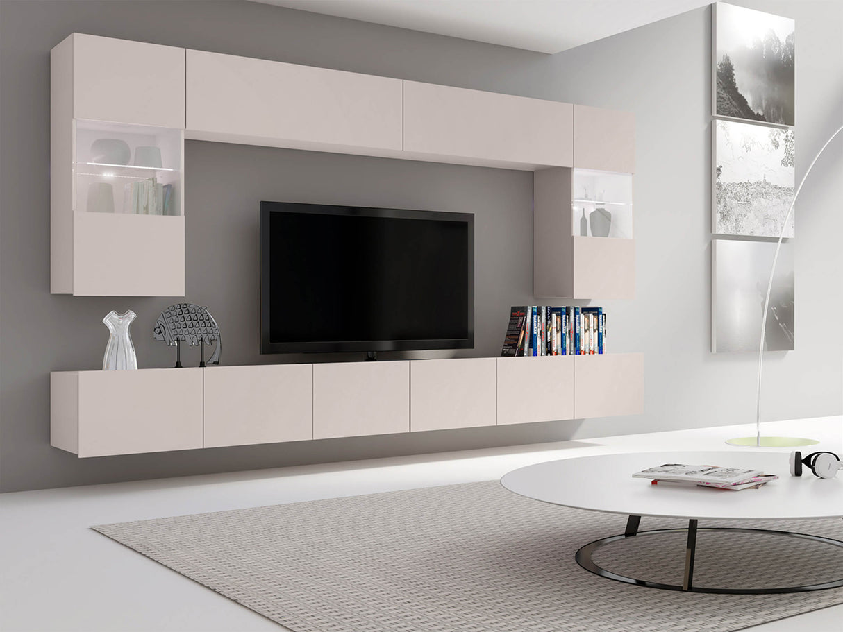 Nappali szett Calabrini (Bralani I), Led világítás: Igen fehér, Szín: Kasmír