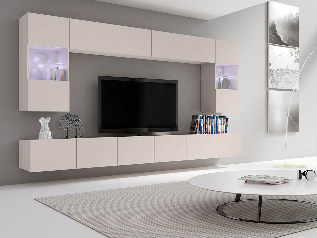 Nappali szett Calabrini (Bralani I), Led világítás: Ez kék, Szín: Kasmír