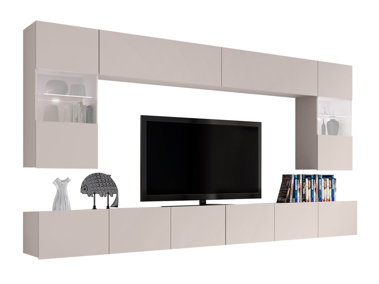 Nappali szett Calabrini (Bralani I), Led világítás: Igen fehér, Szín: Kasmír