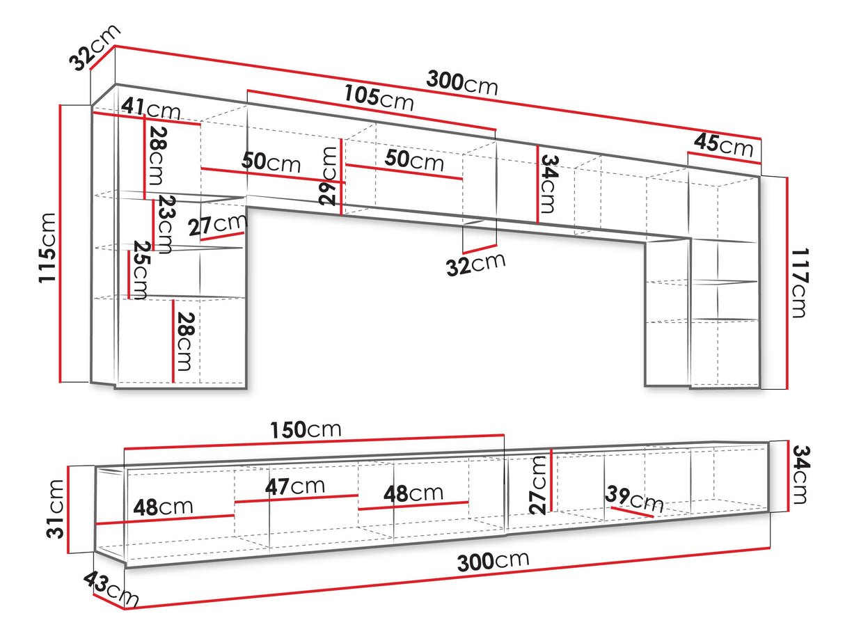 Nappali szett Calabrini (Bralani I), Led világítás: Ez kék, Szín: Kasmír