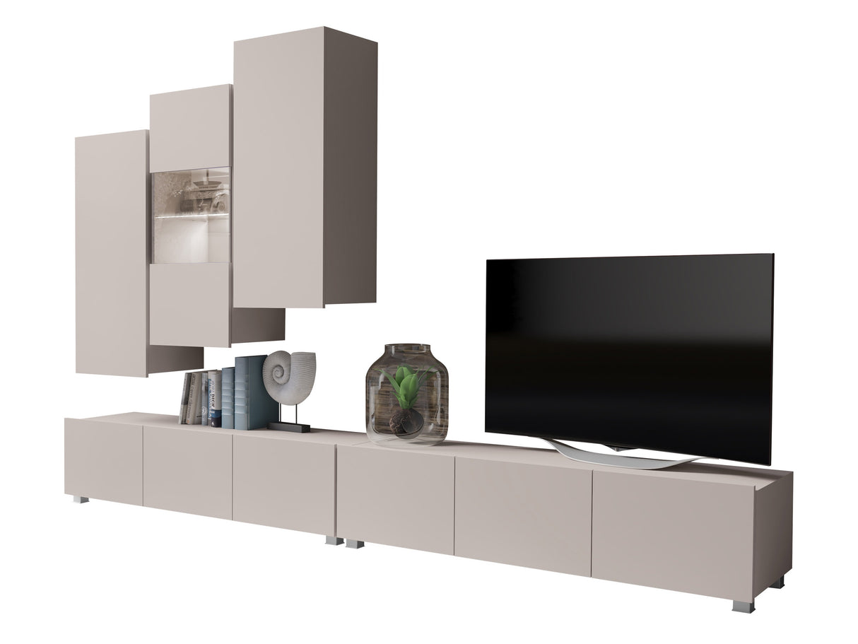 Nappali szett Calabrini (Bralani XVII), Szín: Kasmír, Led világítás: Igen fehér