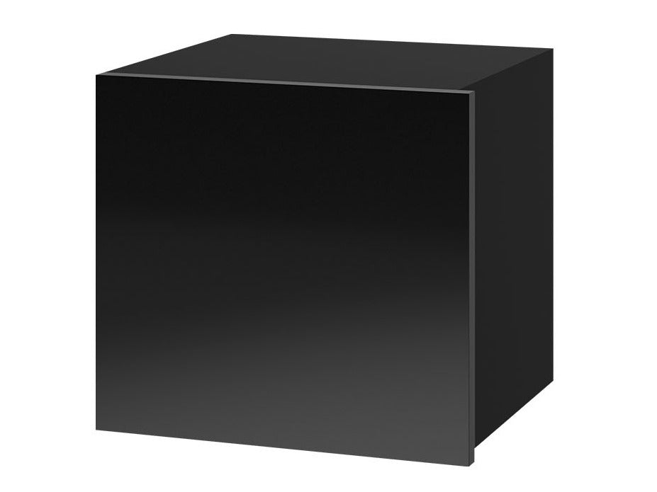 Fali szekrény Calabrini (Bralani BR07), Szín: Fekete + Fényes fekete