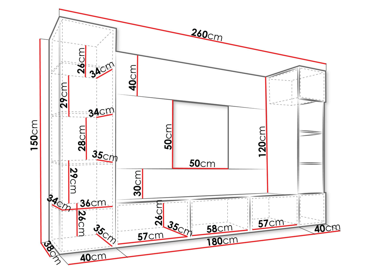 Nappali szett Meblościanka DEROMI IV, Szín: Fekete + Fekete márvány