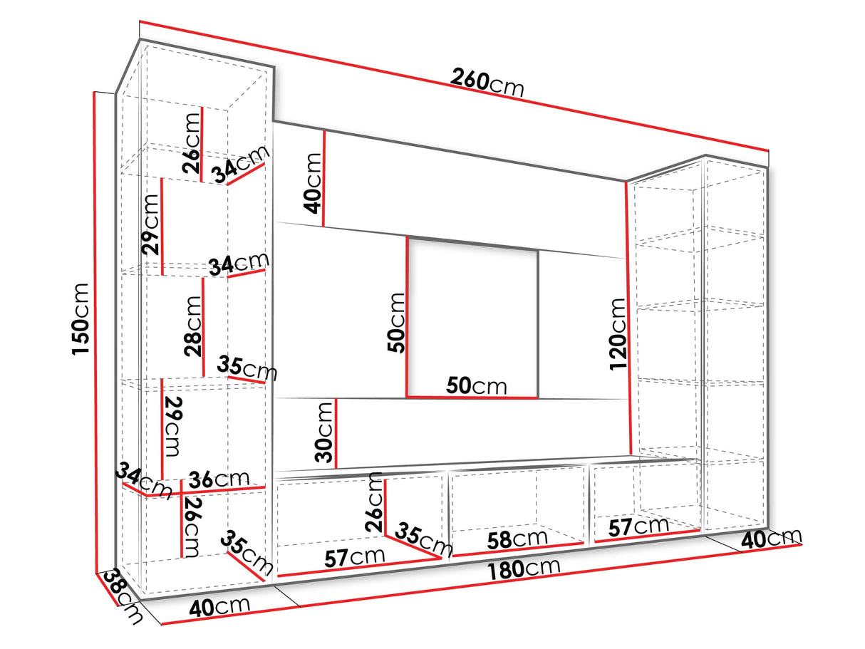 Nappali szett Meblościanka DEROMI V, Szín: Fekete + Fekete márvány