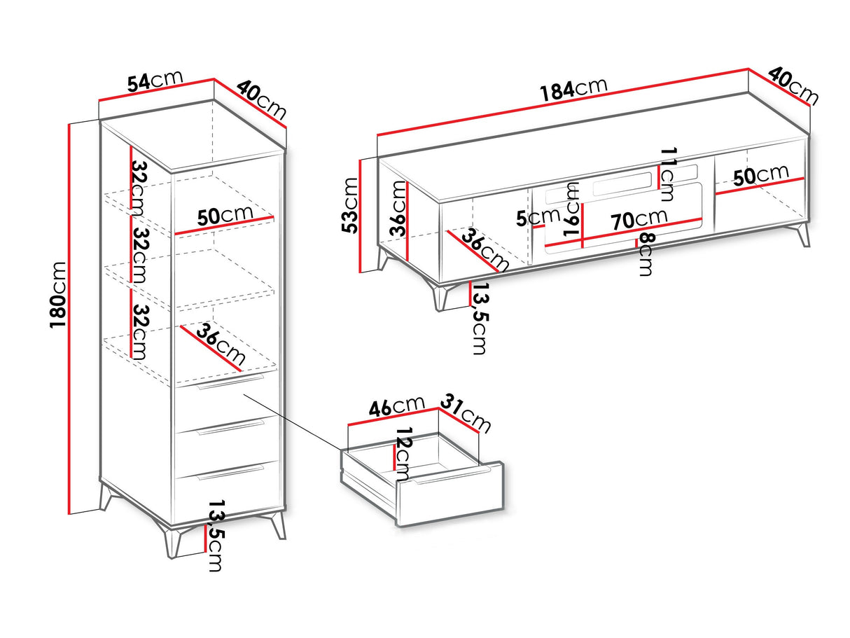 Nappali szett Meble XYLIX III Beż Piaskowy Kominek: Czarny