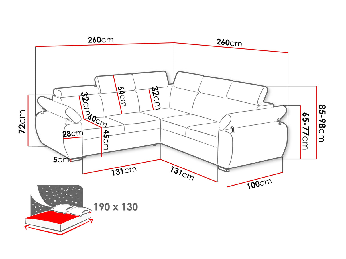 Sarokkanapé Narożnik BOSTON MAXI, Szín: Paros 04