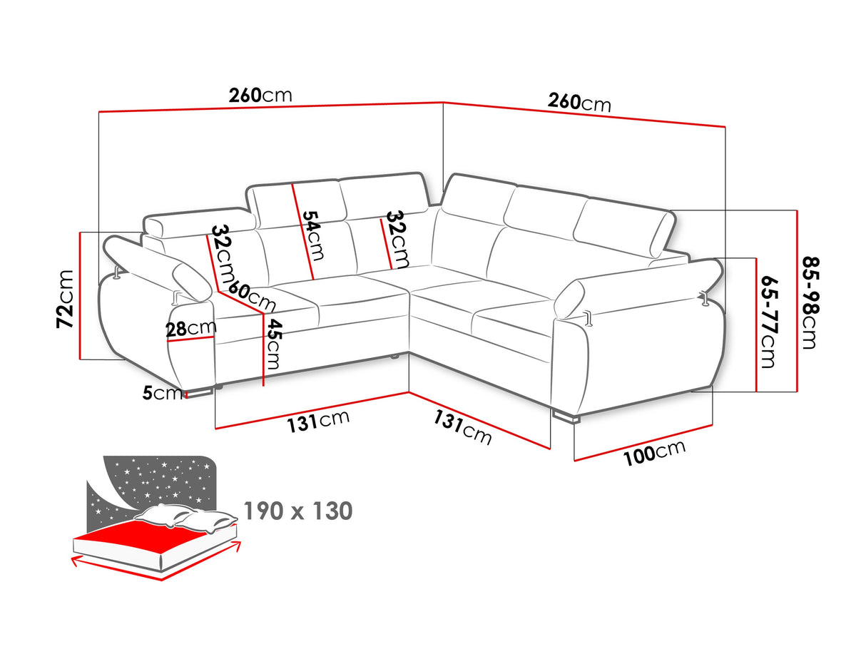 Sarokkanapé Narożnik BOSTON MAXI, Szín: Paros 02