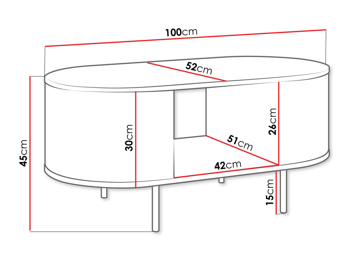 Dohányzóasztal Stolik kawowy LYGRINT, Színek: Fekete márvány + Fekete