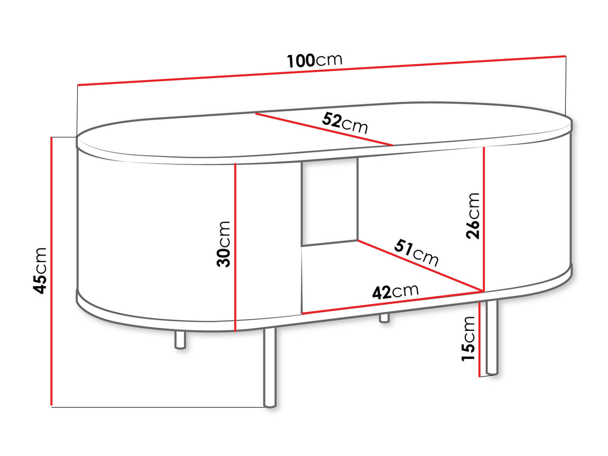 Dohányzóasztal Stolik kawowy LYGRINT, Színek: Fehér márvány + Aranysárga