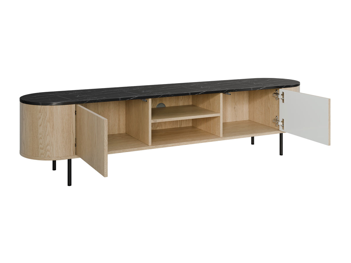 Nappali szett Meble LYGRINT I, Színek: Fekete márvány + Fekete