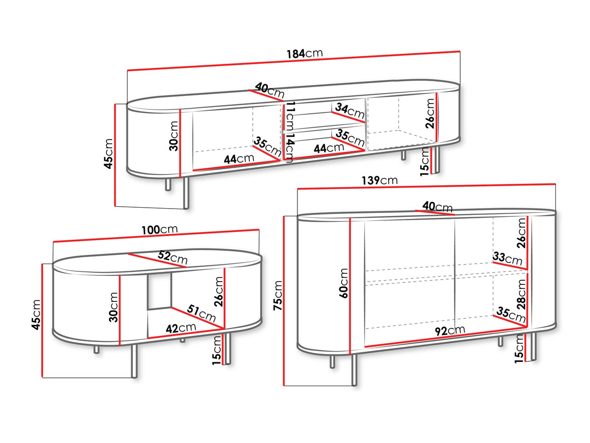 Nappali szett Meble LYGRINT I, Színek: Fekete márvány + Fekete
