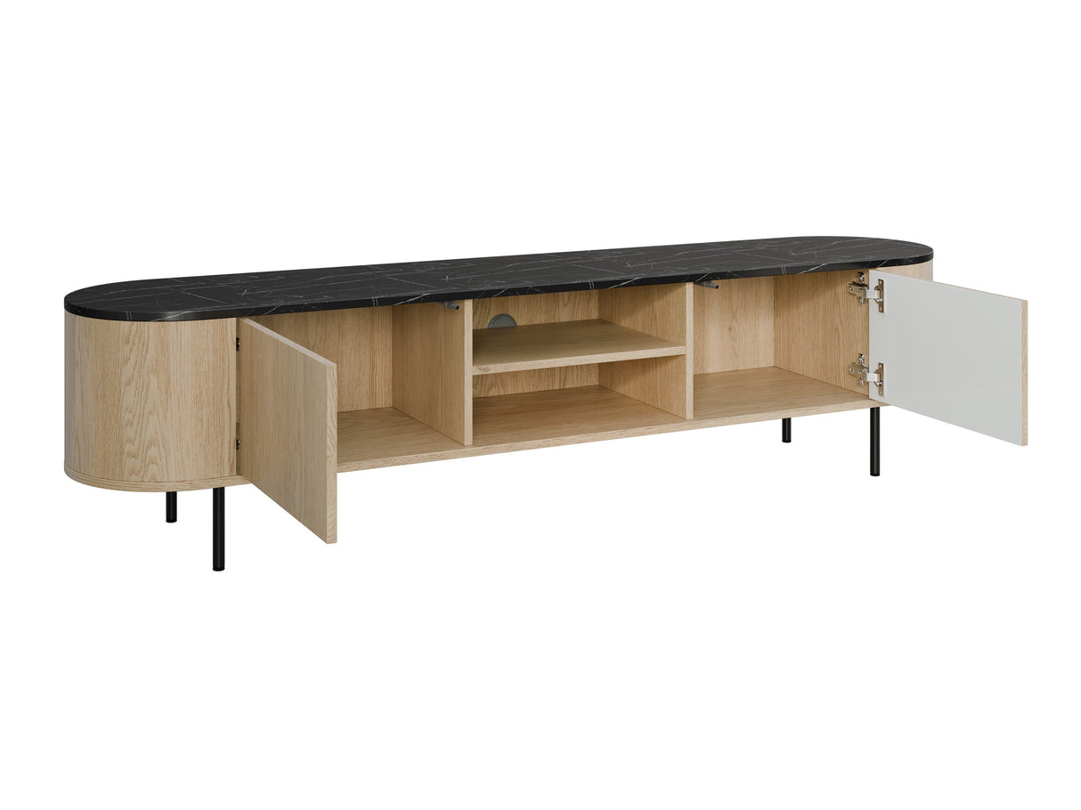 Nappali szett Meble LYGRINT I, Színek: Fehér márvány + Aranysárga