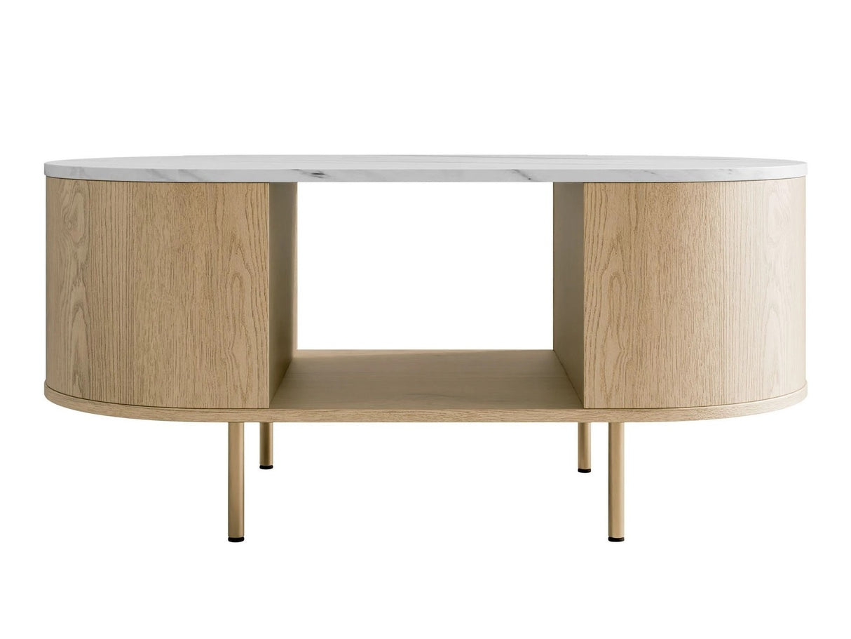 Nappali szett Meble LYGRINT I, Színek: Fehér márvány + Aranysárga