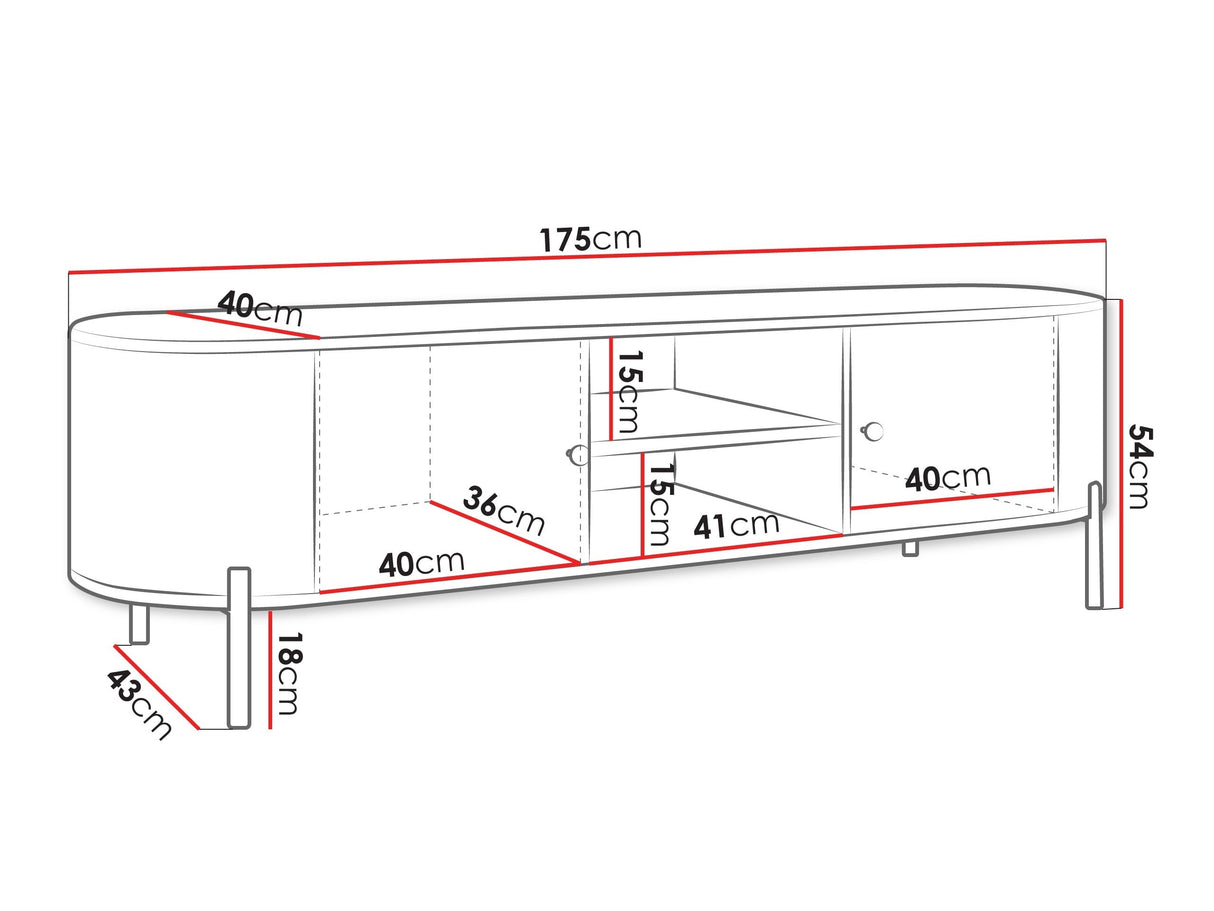 TV-állvány Szafka RTV 180 2D SEPIROZ Beż Piaskowy