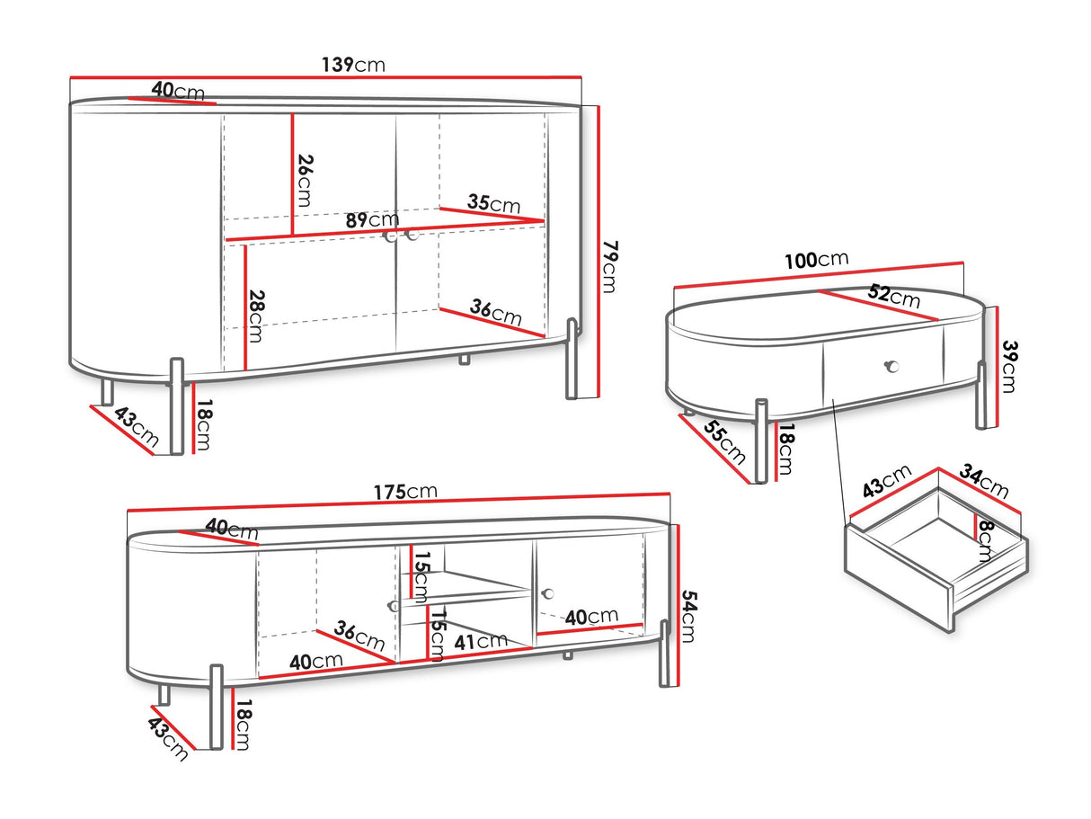 Nappali szett Meble SEPIROZ II Beż Piaskowy