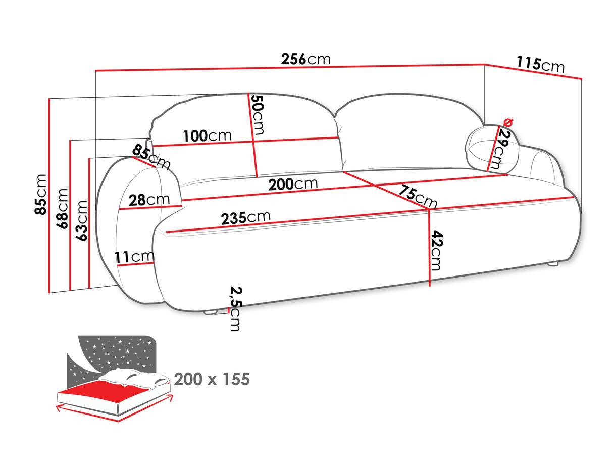 Kanapéágy Kanapa MAYO, Szín: Now Or Never 03