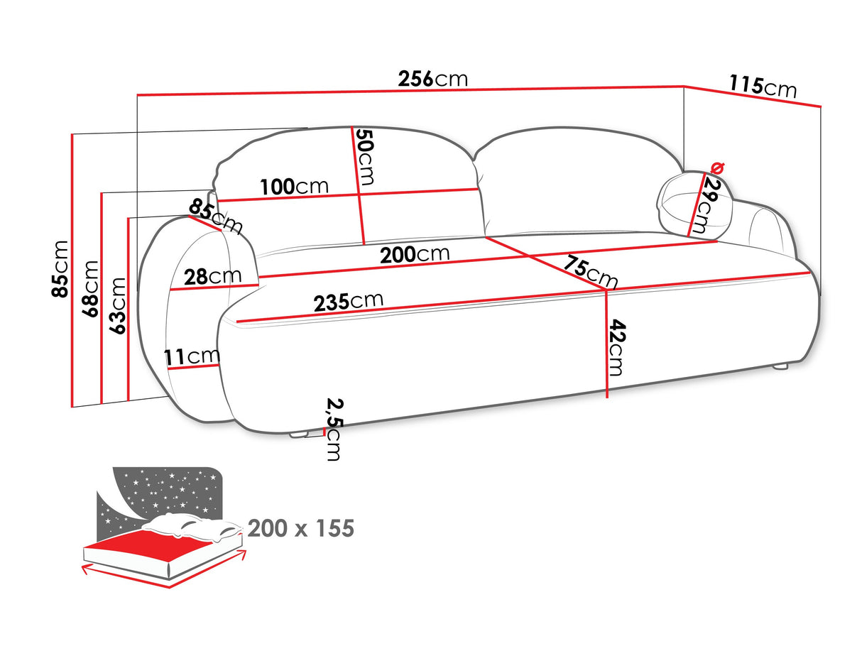 Kanapéágy Kanapa MAYO, Szín: Now Or Never 06