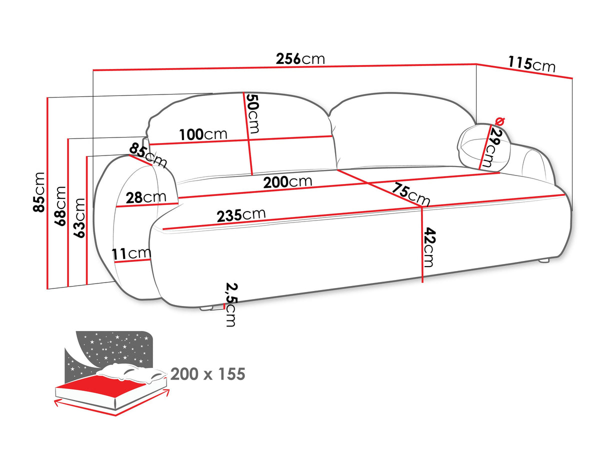 Kanapéágy Kanapa MAYO, Szín: Now Or Never 16