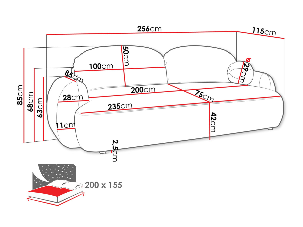 Kanapéágy Kanapa MAYO, Szín: Now Or Never 18