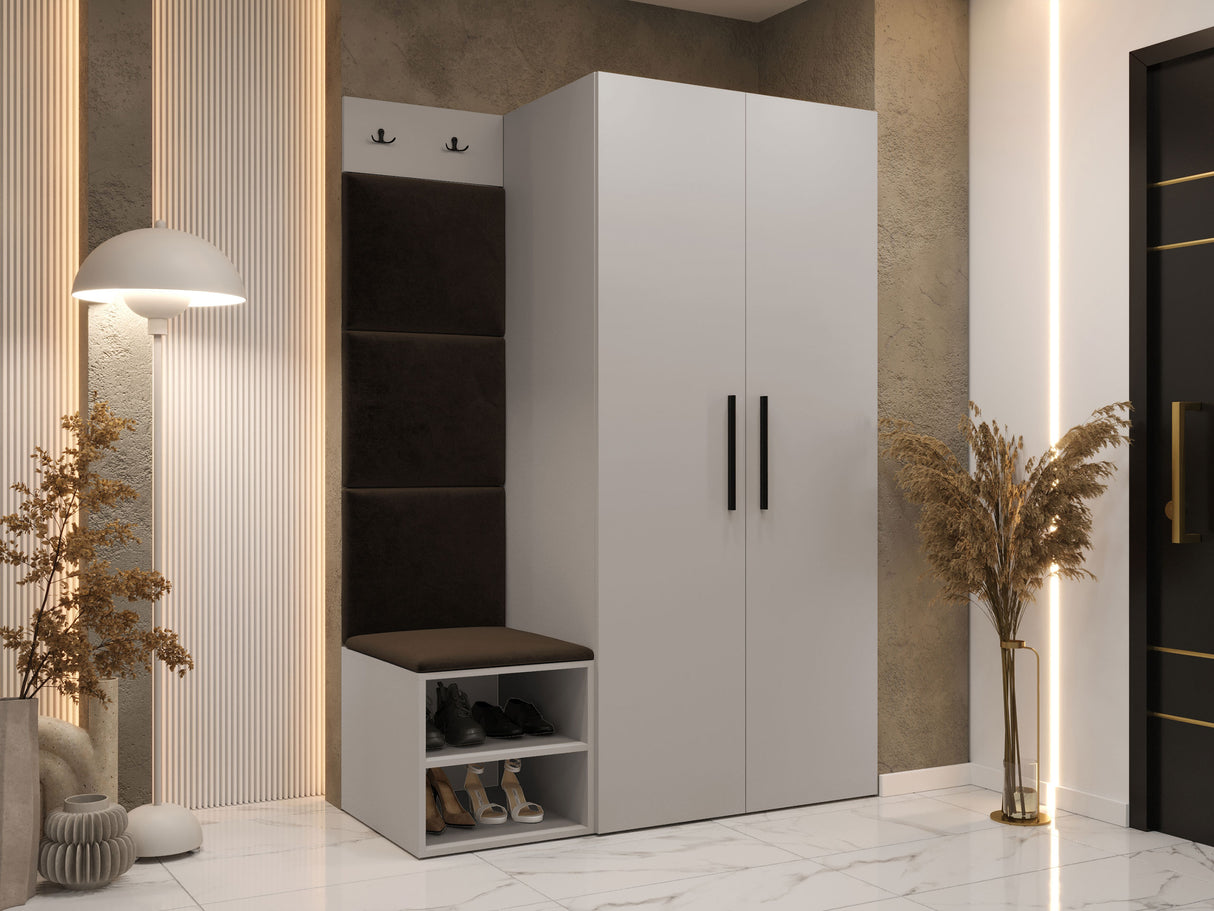 Előszoba garnitúra Garderoba MEDI IV, Keret színe: Kasmír, Puha falpanel színe: Manila 04